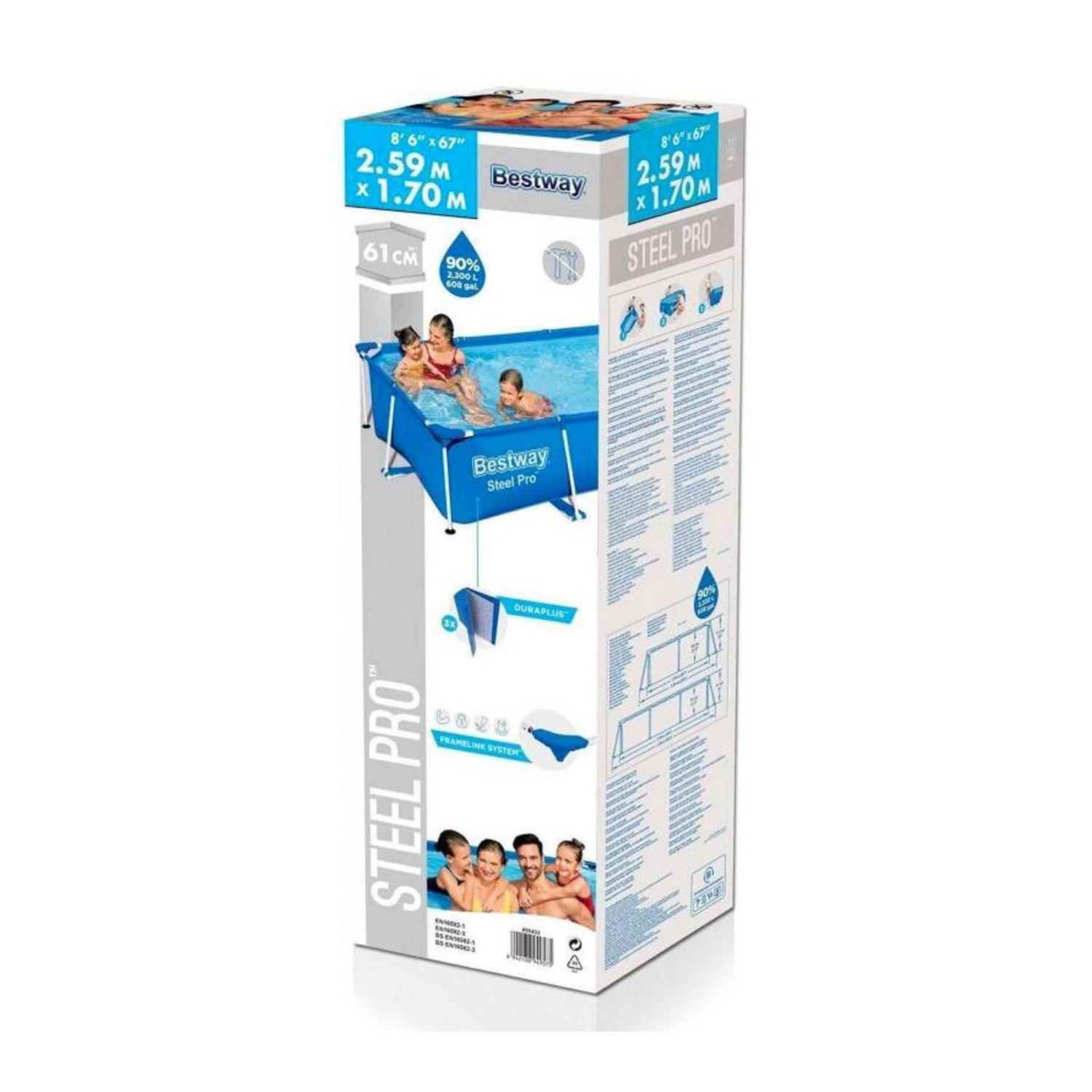 Piscina Estructural Armable Bestway 2.6mx1.7mx61cm-2