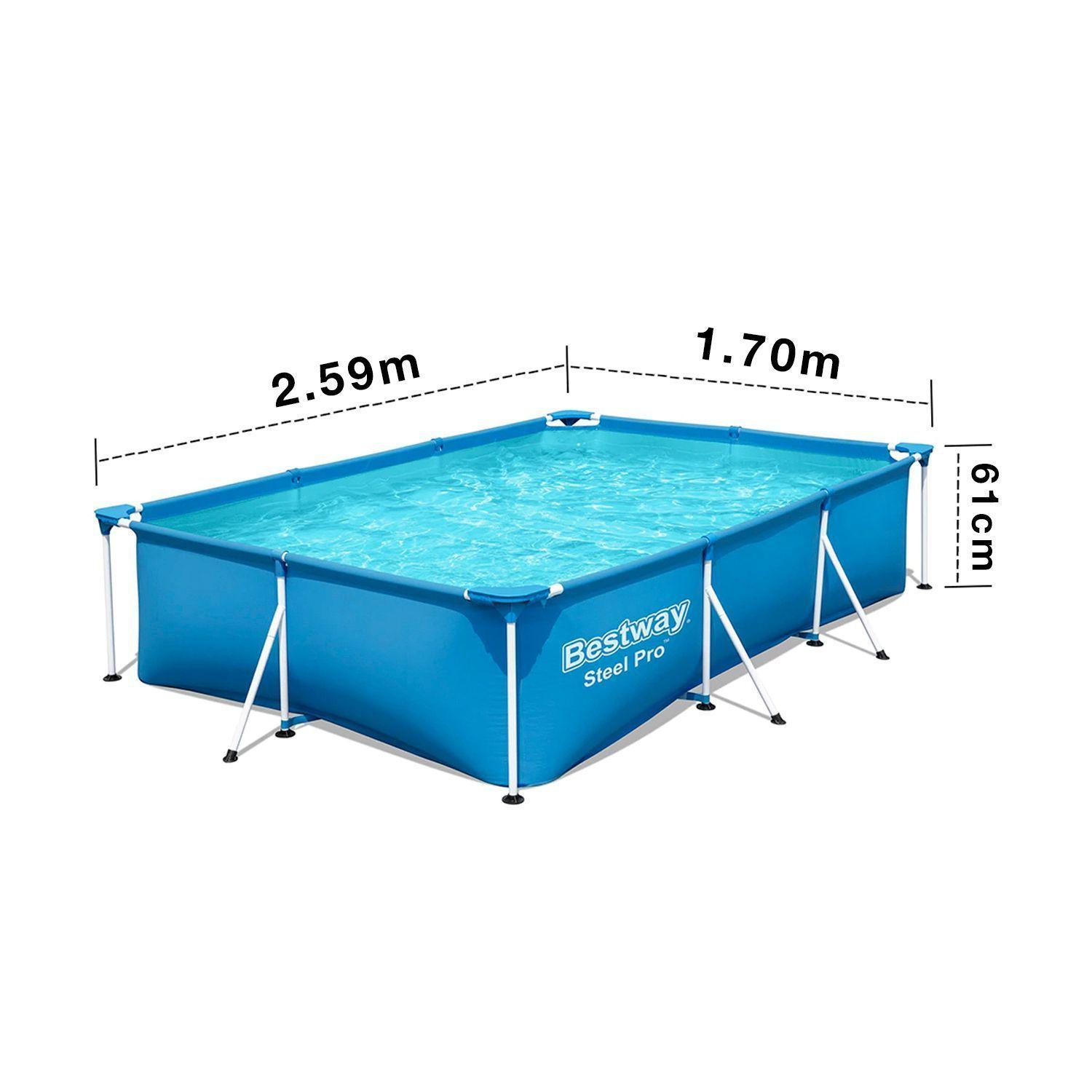Piscina Estructural Armable Bestway 2.6mx1.7mx61cm-1