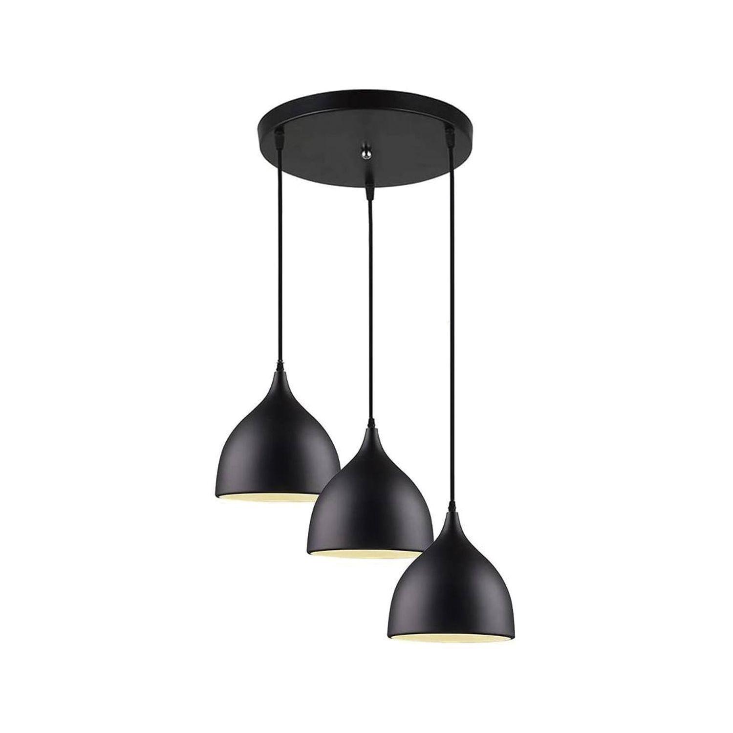 Lámpara Colgante Triple Gota E-27 Ampolleta Fría-1