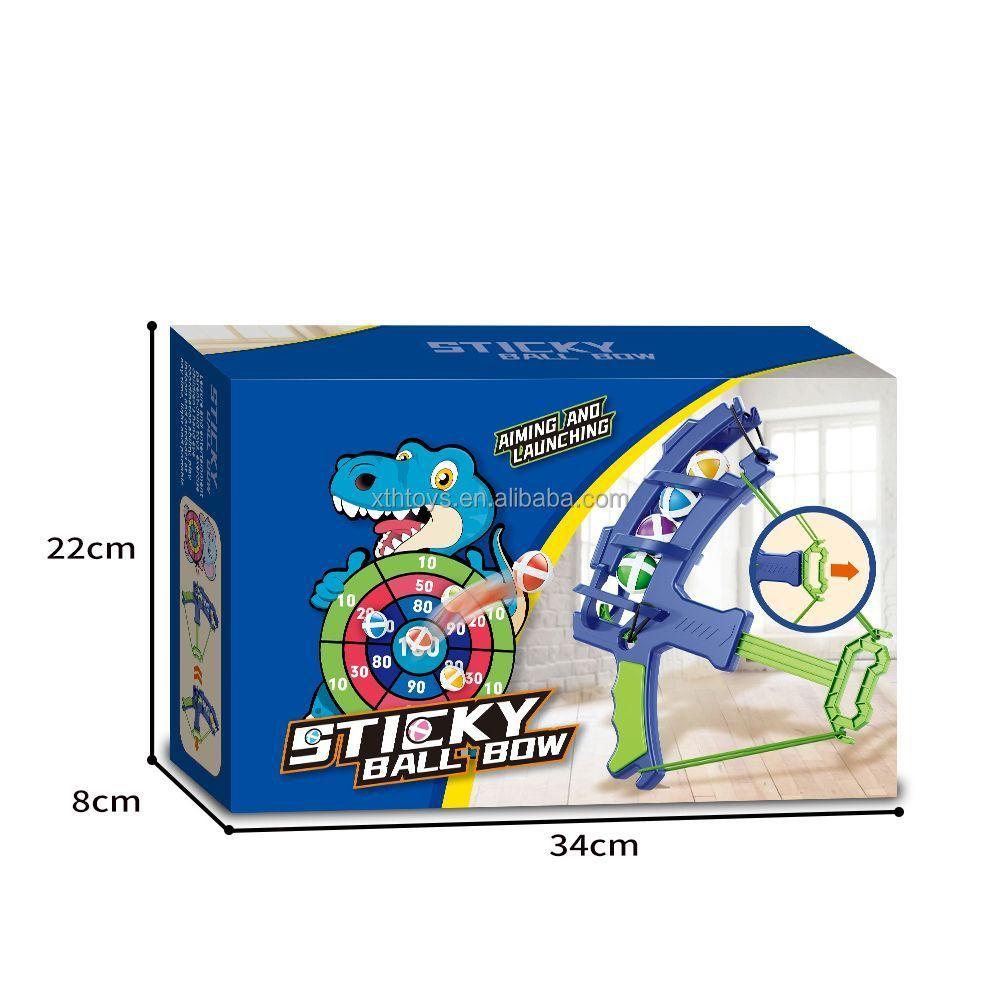 Juguete Tiro Al Blanco Lanzador Pelotas Sticky Ball Bow-1