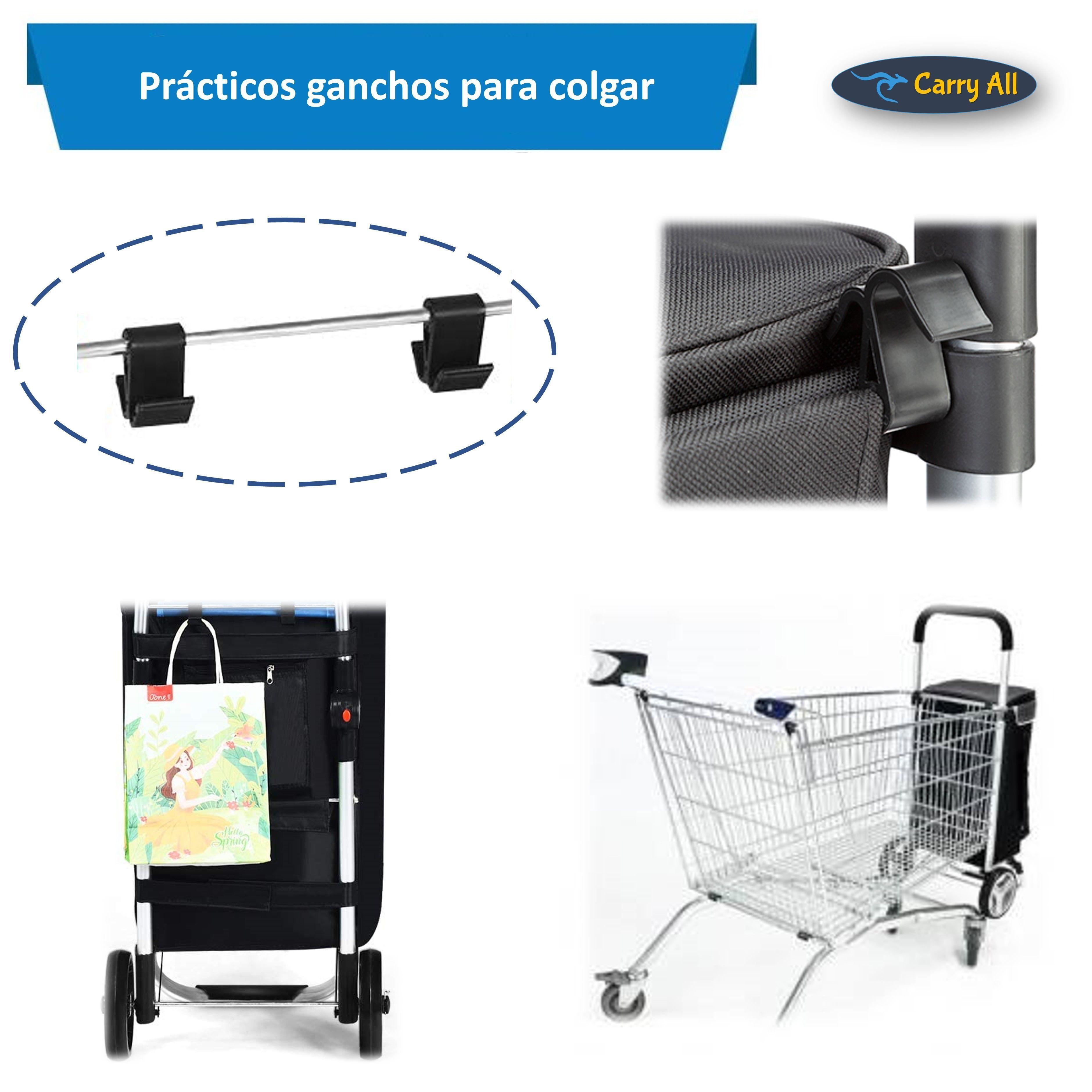 Carrito de Compras Plegable Sidney 50 Litros Supermercado o Feria Blue-5