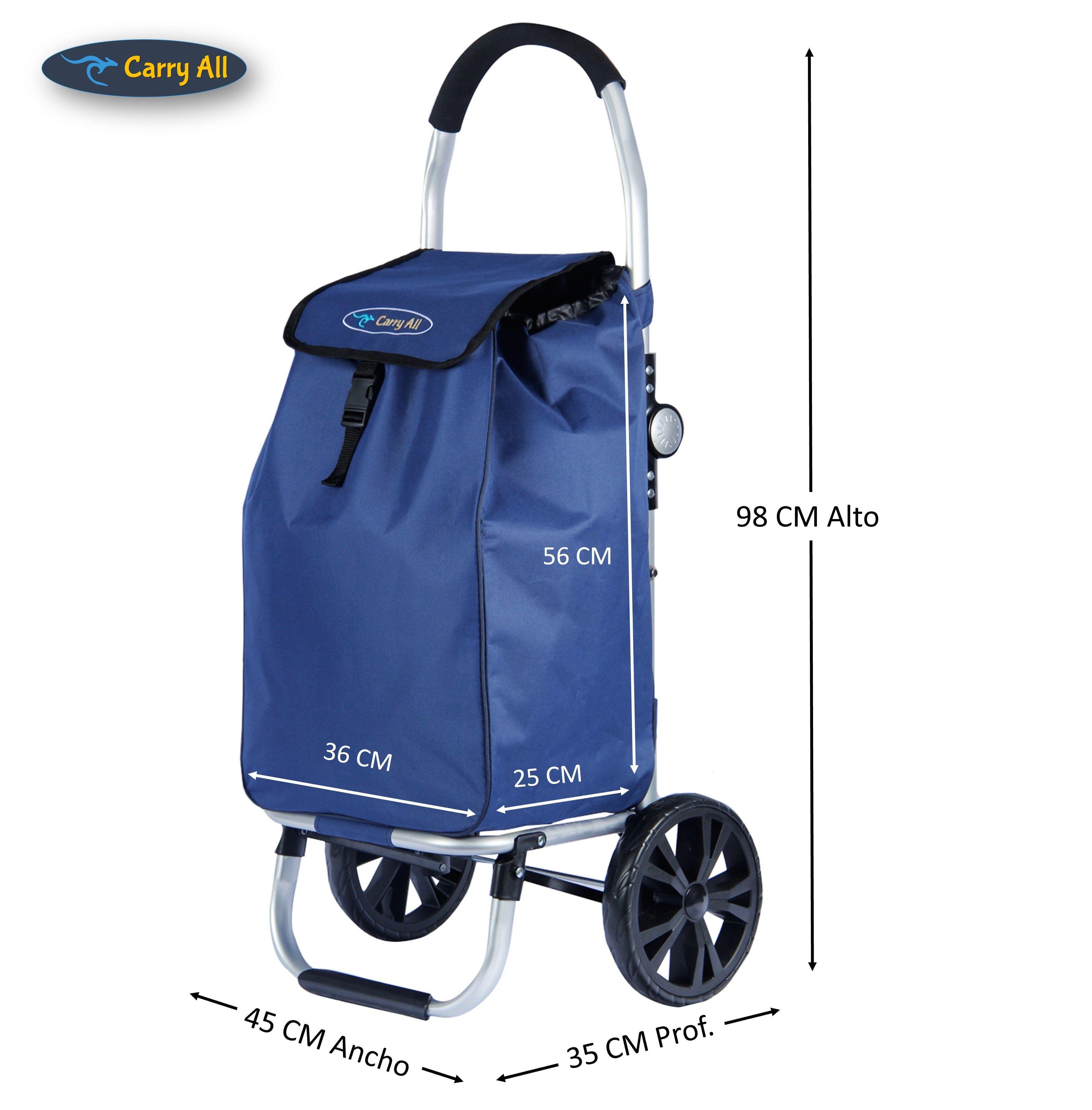 Carrito de Compras Plegable Sidney 50 Litros Supermercado o Feria Blue-3