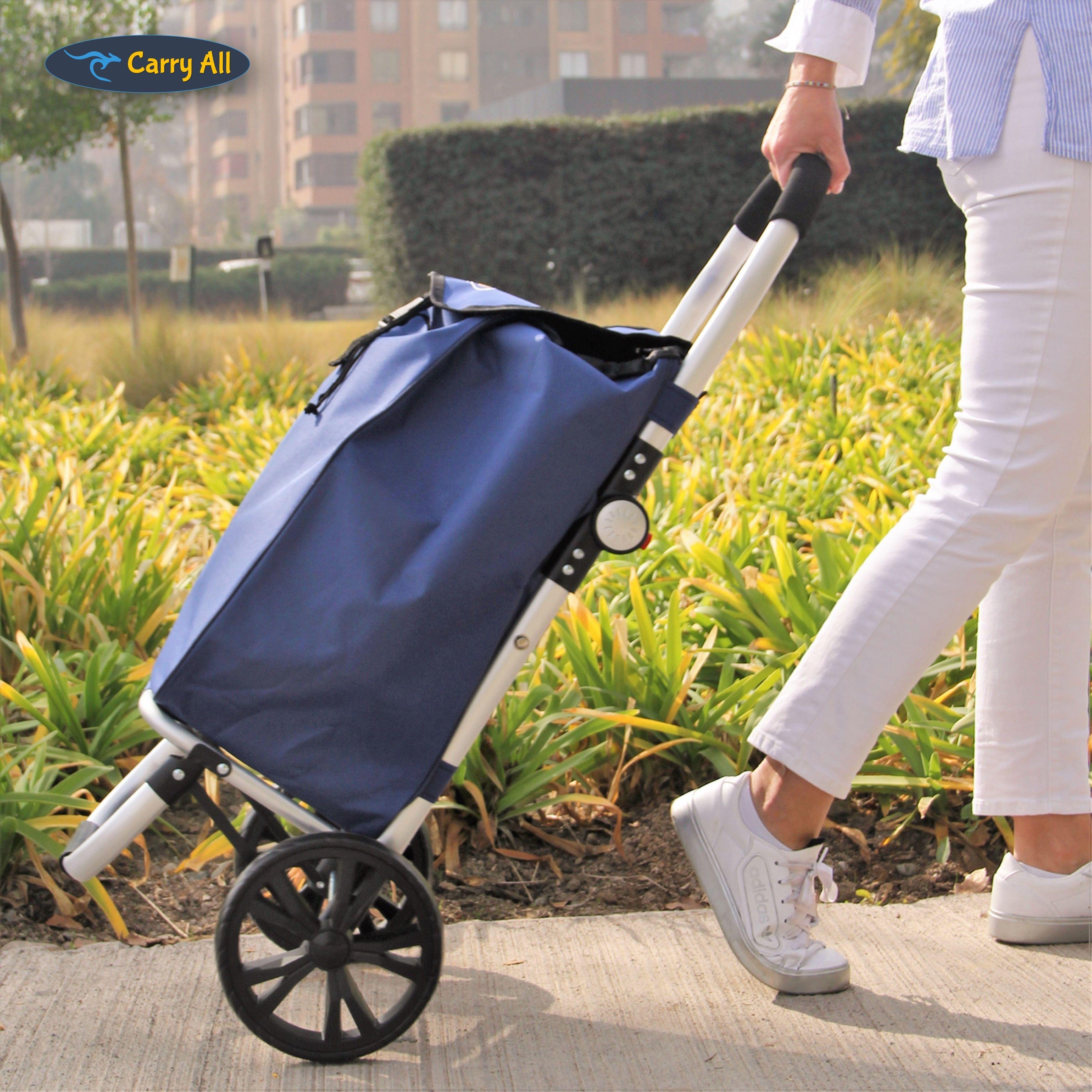 Carrito de Compras Plegable Sidney 50 Litros Supermercado o Feria Blue-6