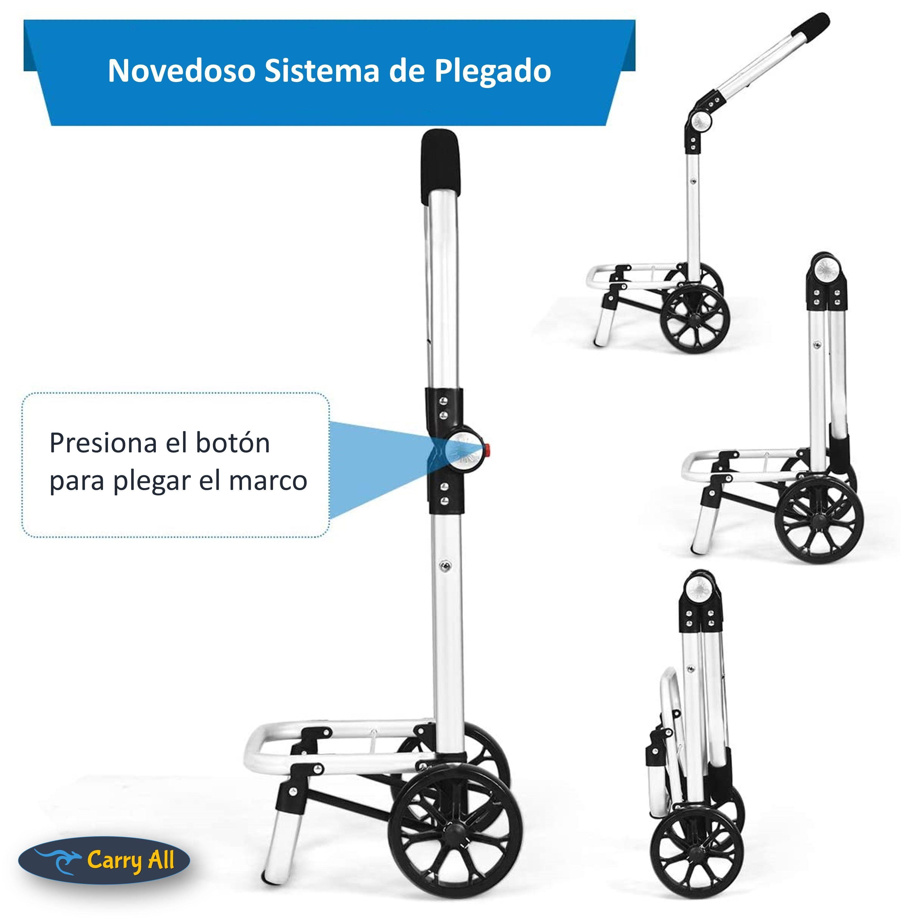 Carrito de Compras Plegable Sidney 50 Litros Supermercado o Feria Blue-4