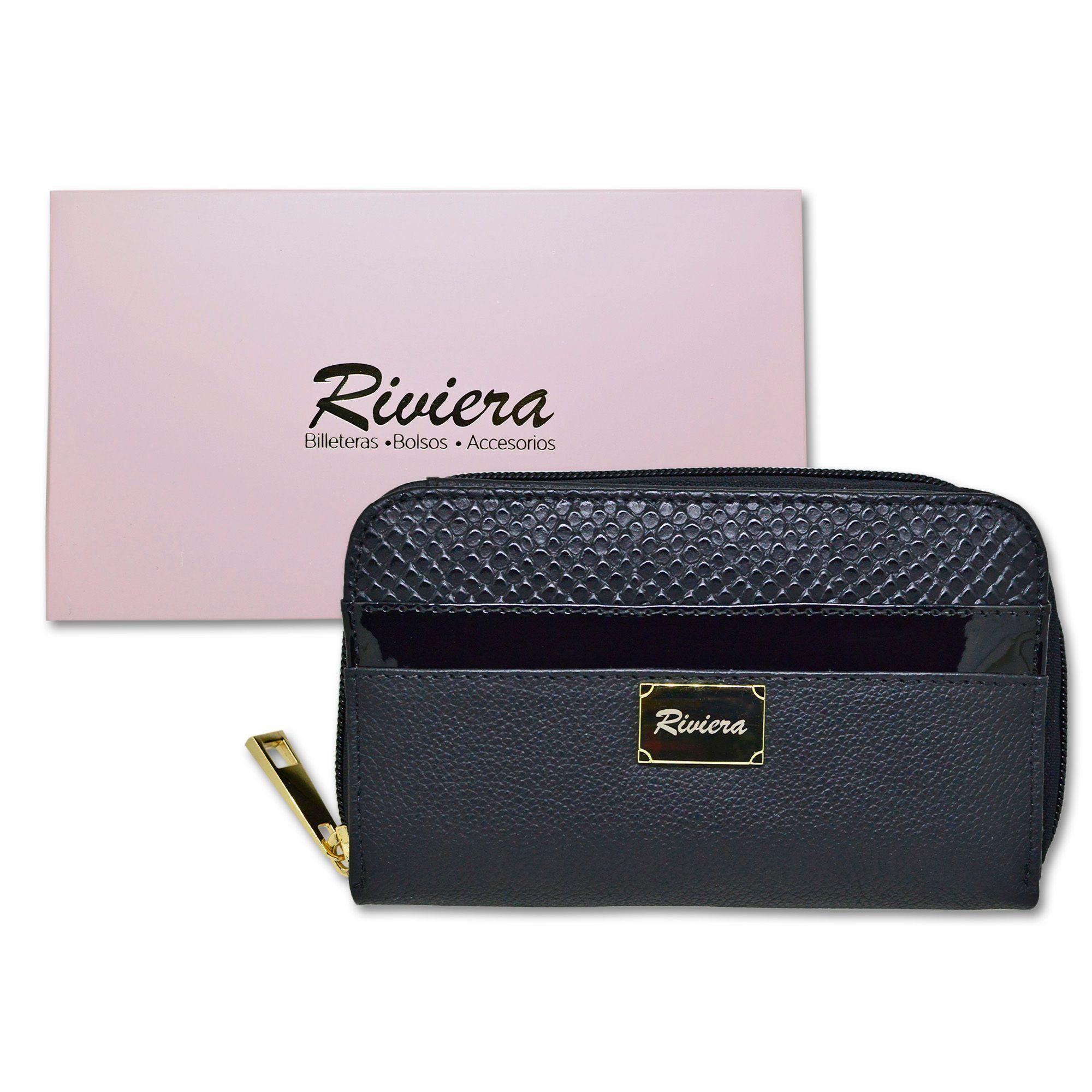 Billetera 100% Cuero Natural Genuino Negro-4