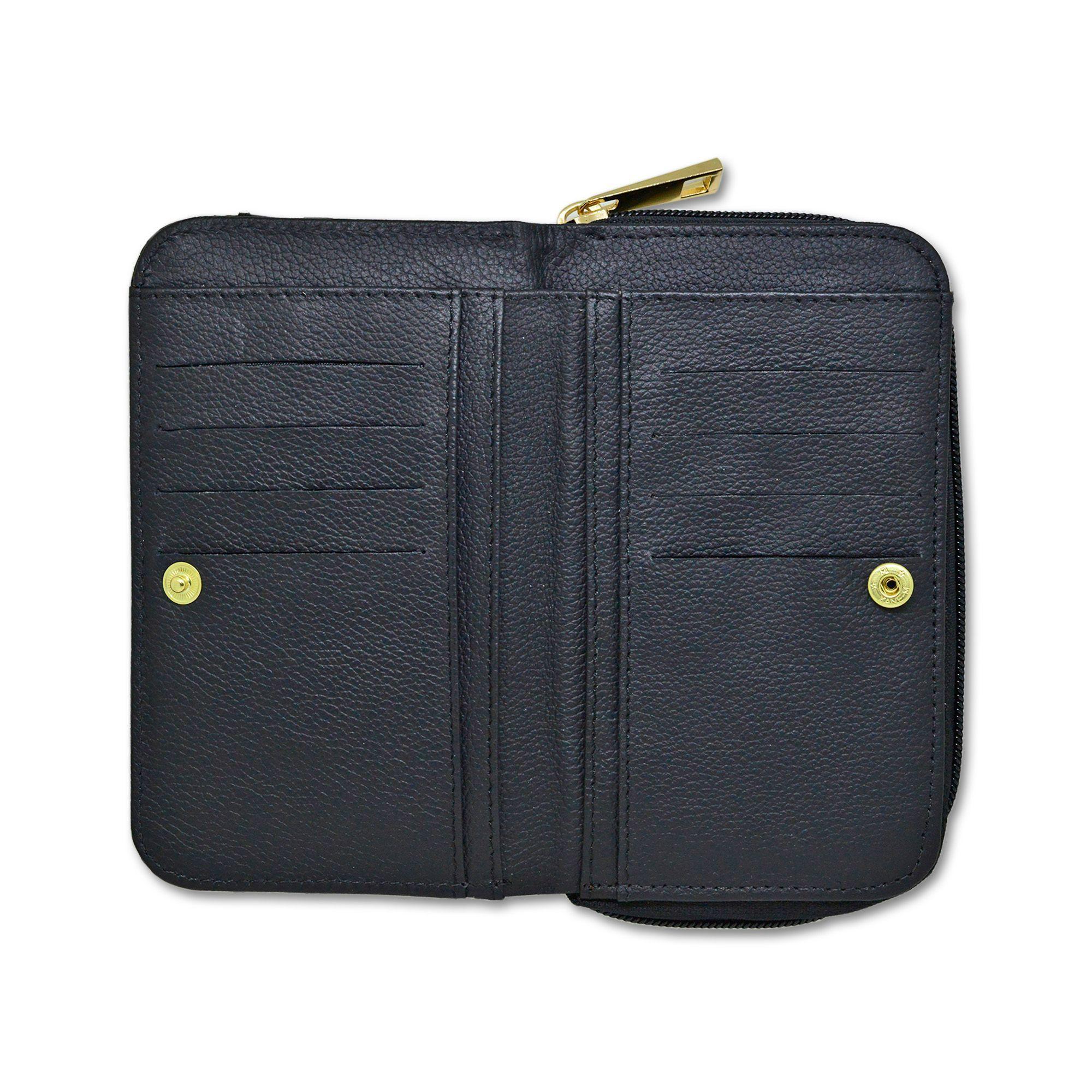 Billetera 100% Cuero Natural Genuino Negro-2