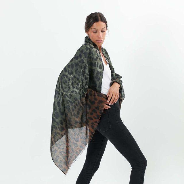 Pañuelo Estampado Verde Juno i-D-1