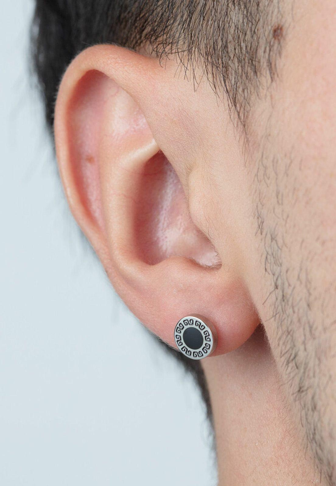 Aros LS2164-4/1 Lotus Style Hombre Men's Earrings-1