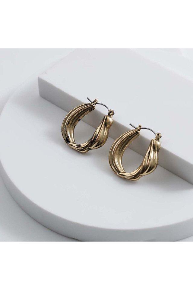 Aro Argolla Dorado Crossed Humana-0