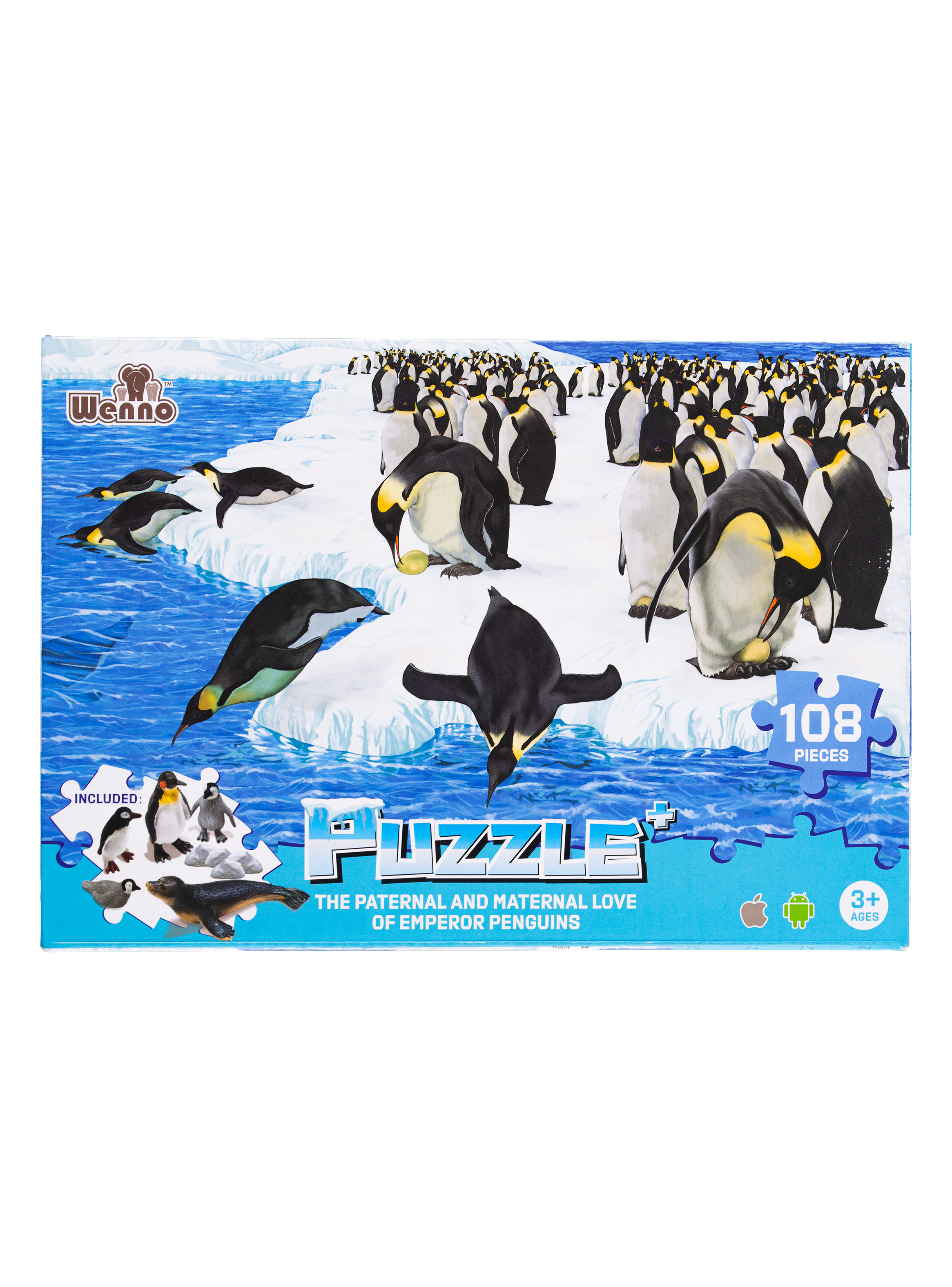 PUZZLE PINGÜINO 108 PIEZAS + FIGURAS-0