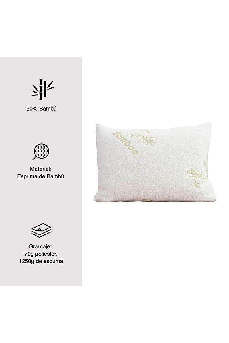 Almohada Bambú 50x66 cm Blanco-3