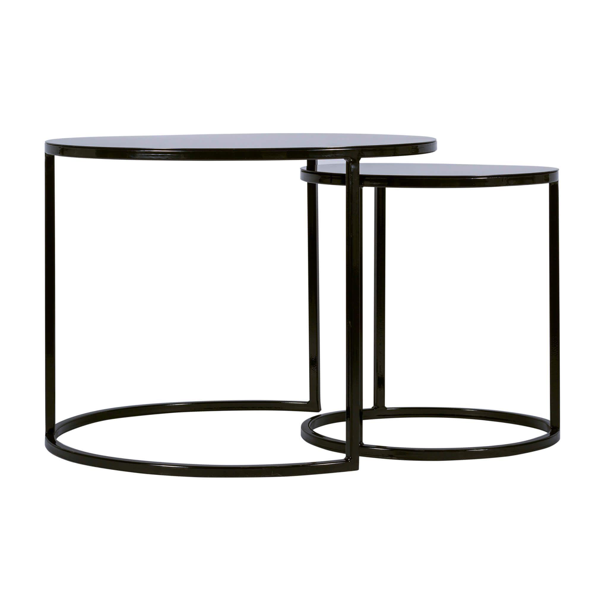 Mesa de centro circular nido|Metal Black-3