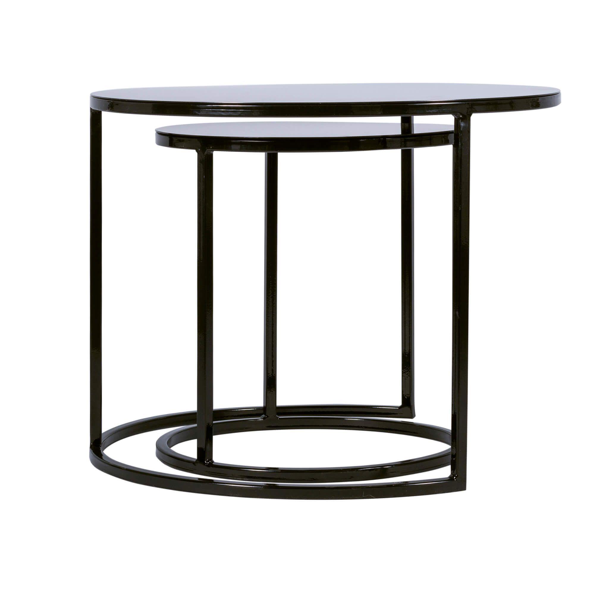 Mesa de centro circular nido|Metal Black-2