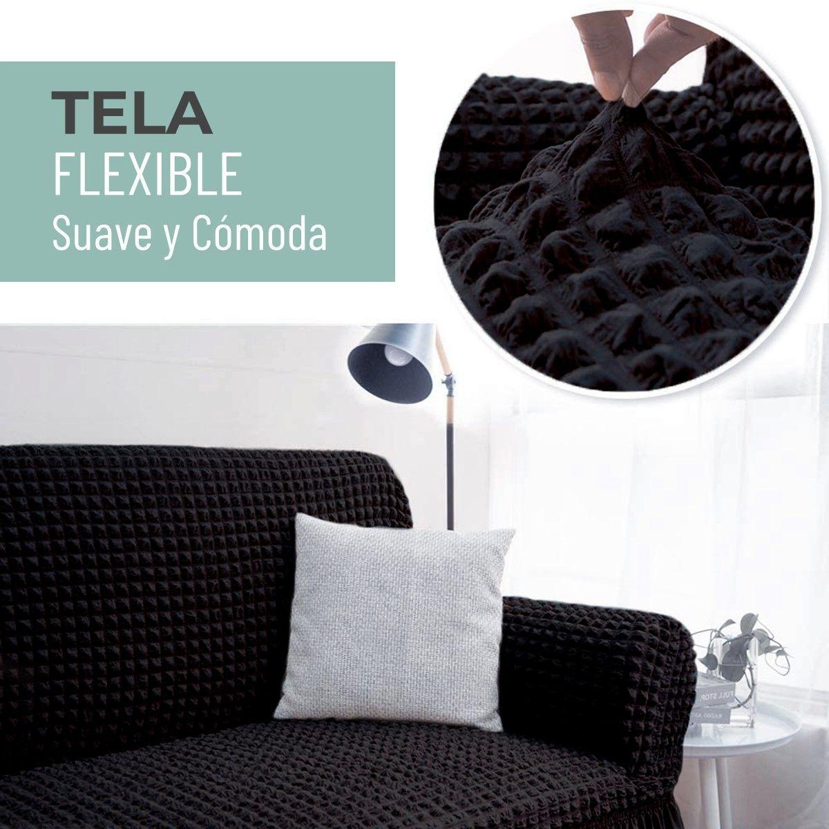 Funda Sofa Elastica Cubre Sillon Turco Juego 3+1+1 Cuerpos-1