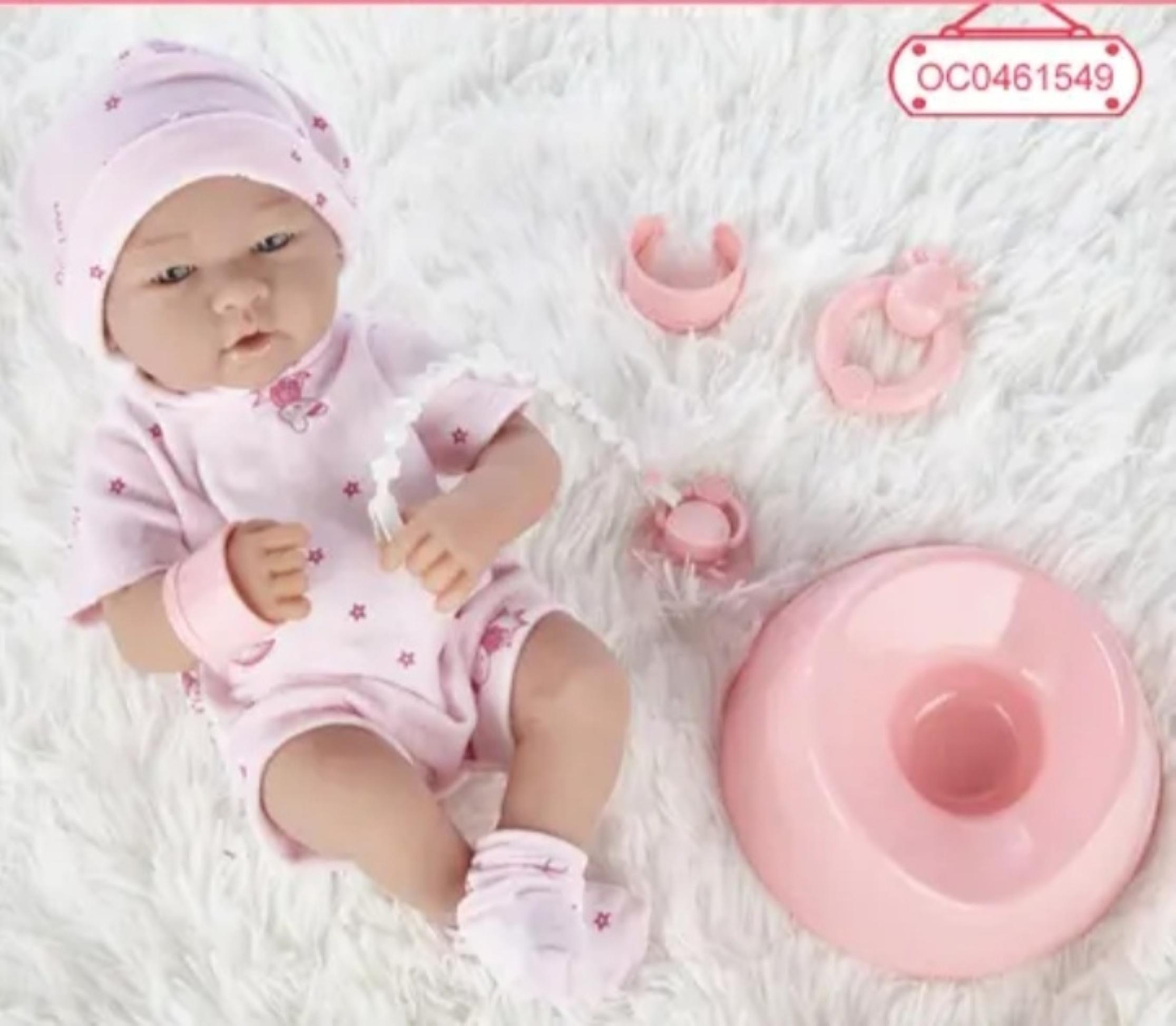 Bebe realista de 40 cm Con accesorios SE PUEDE BAÑAR -2