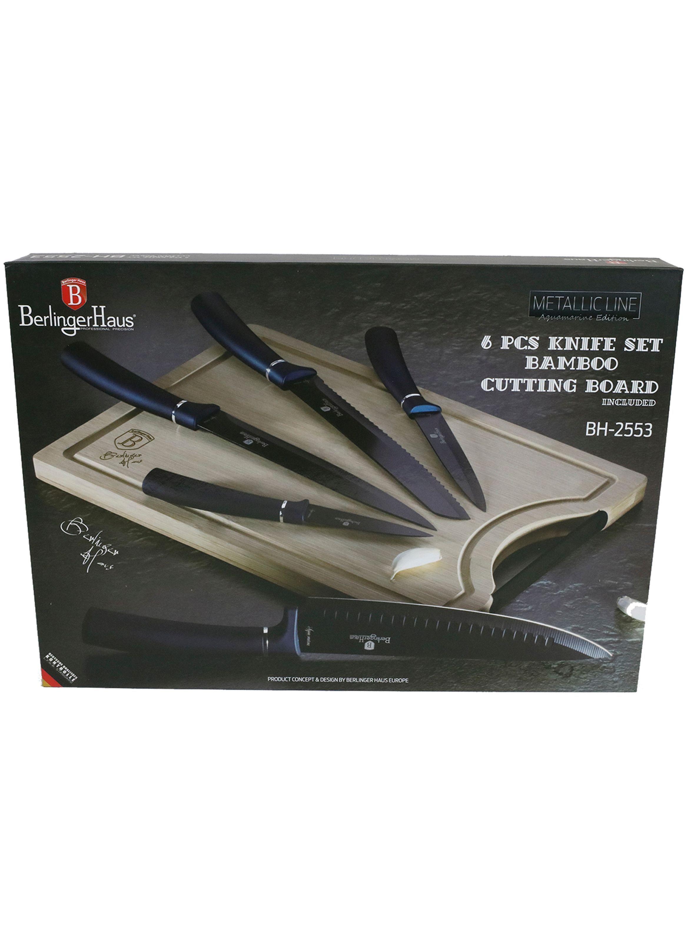 set de cuchillos 5 pcs + Tabla de madera-2