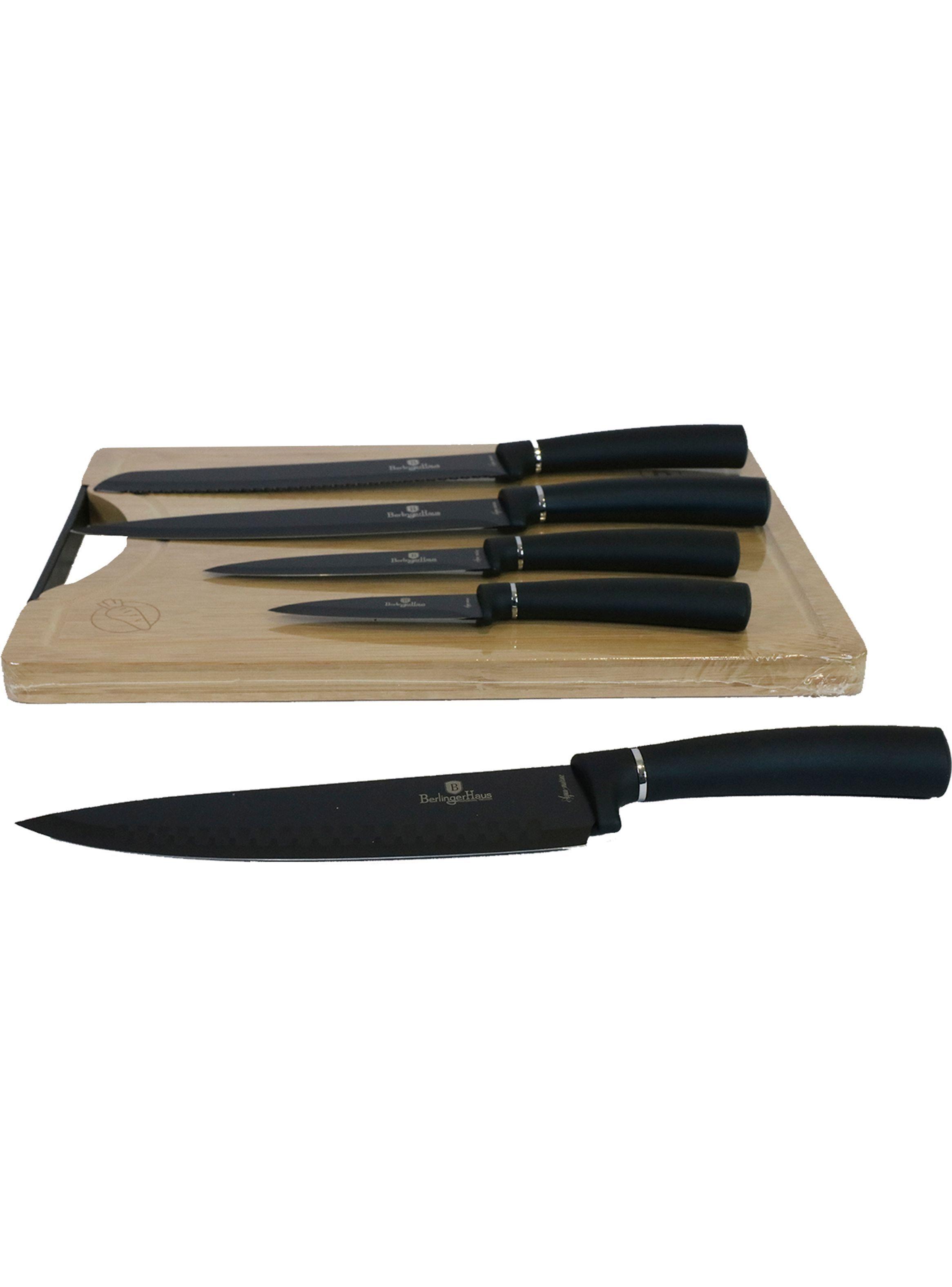 set de cuchillos 5 pcs + Tabla de madera-0