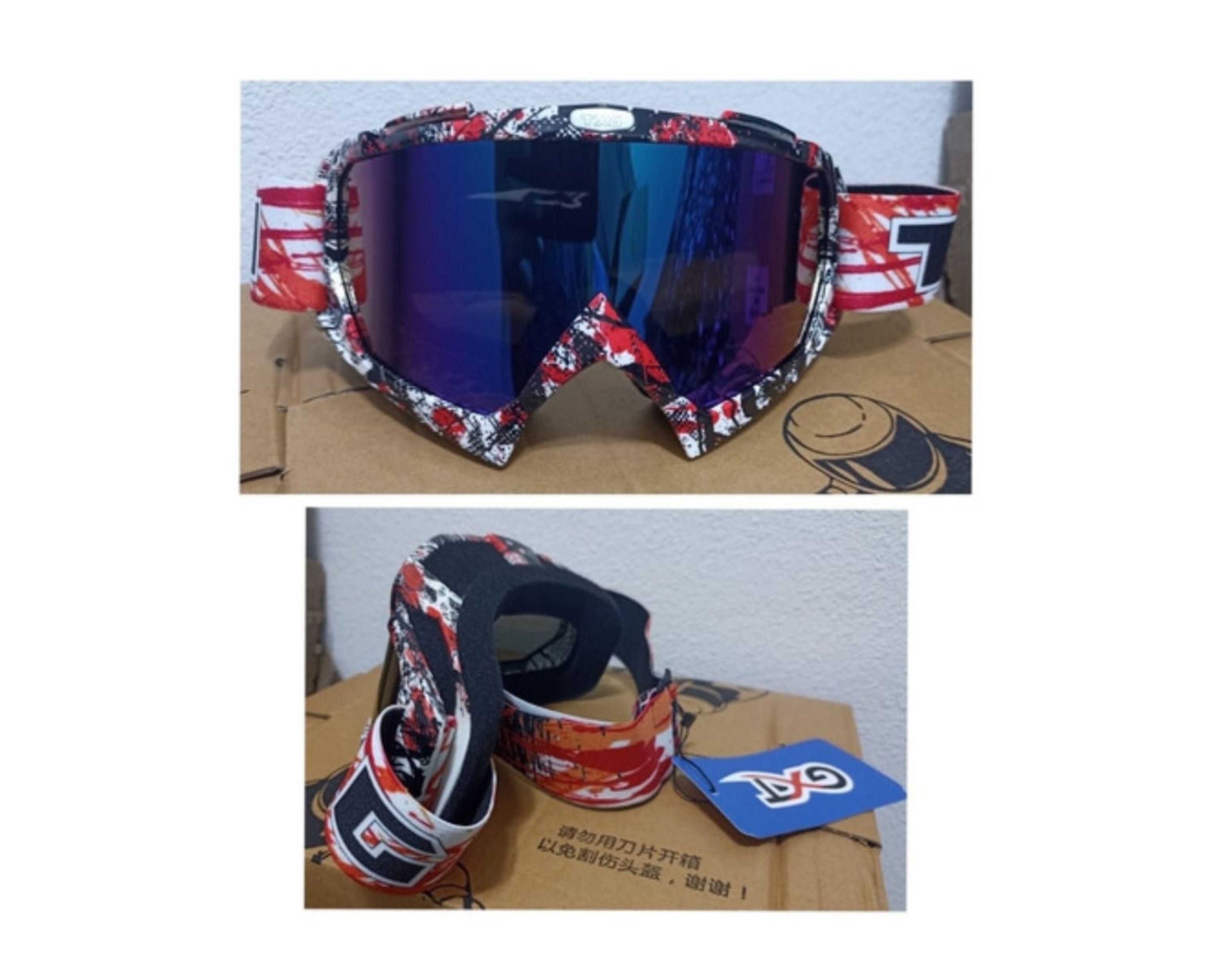 Antiparras GTX para motos rojo-2