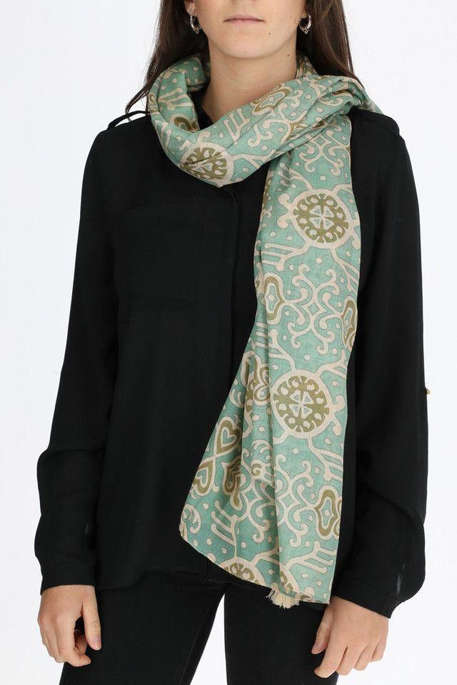 Pañuelo Estampado Life Verde Humana-2