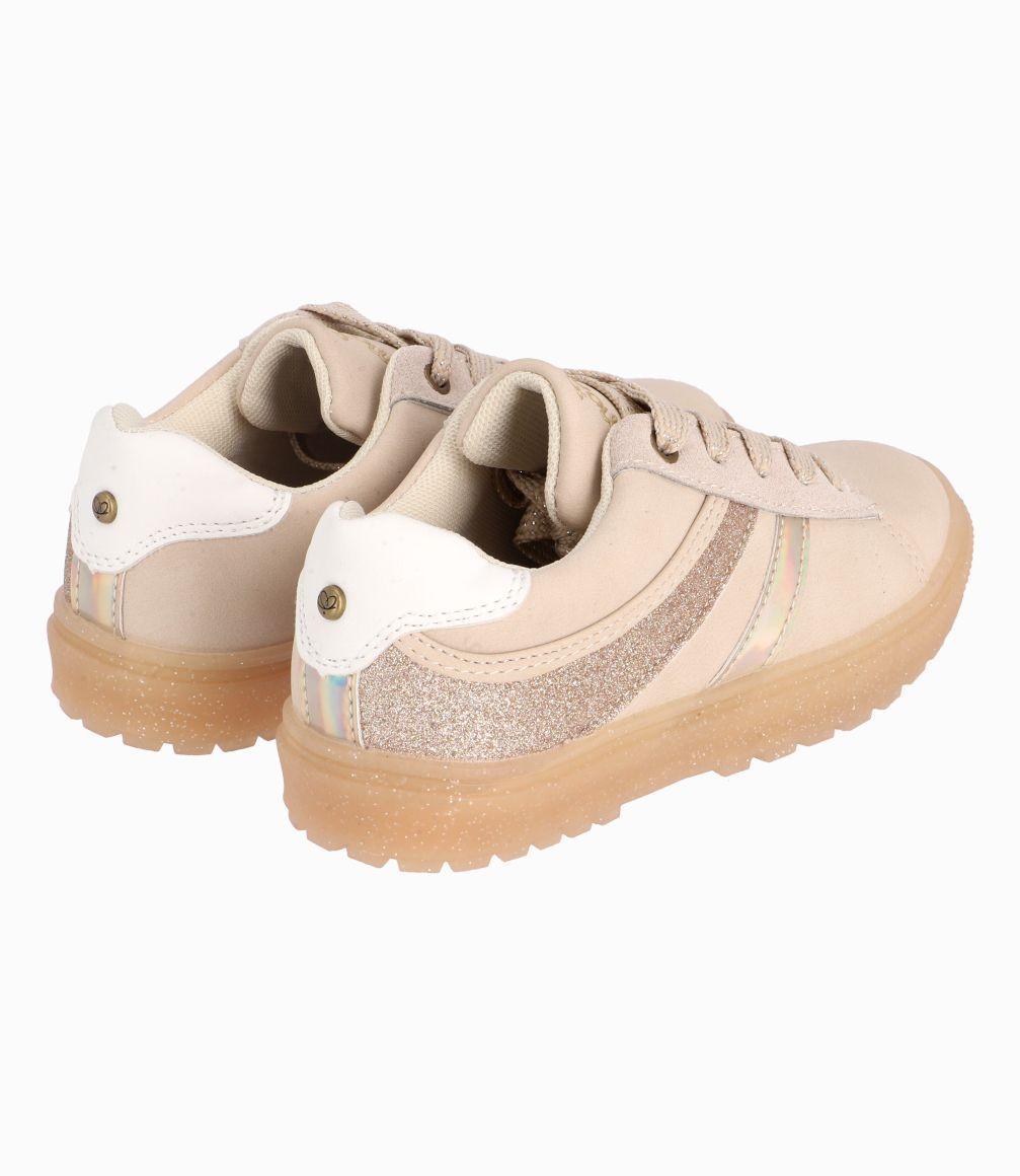 Zapatilla Con Glitter Niña Beige Limonada-2