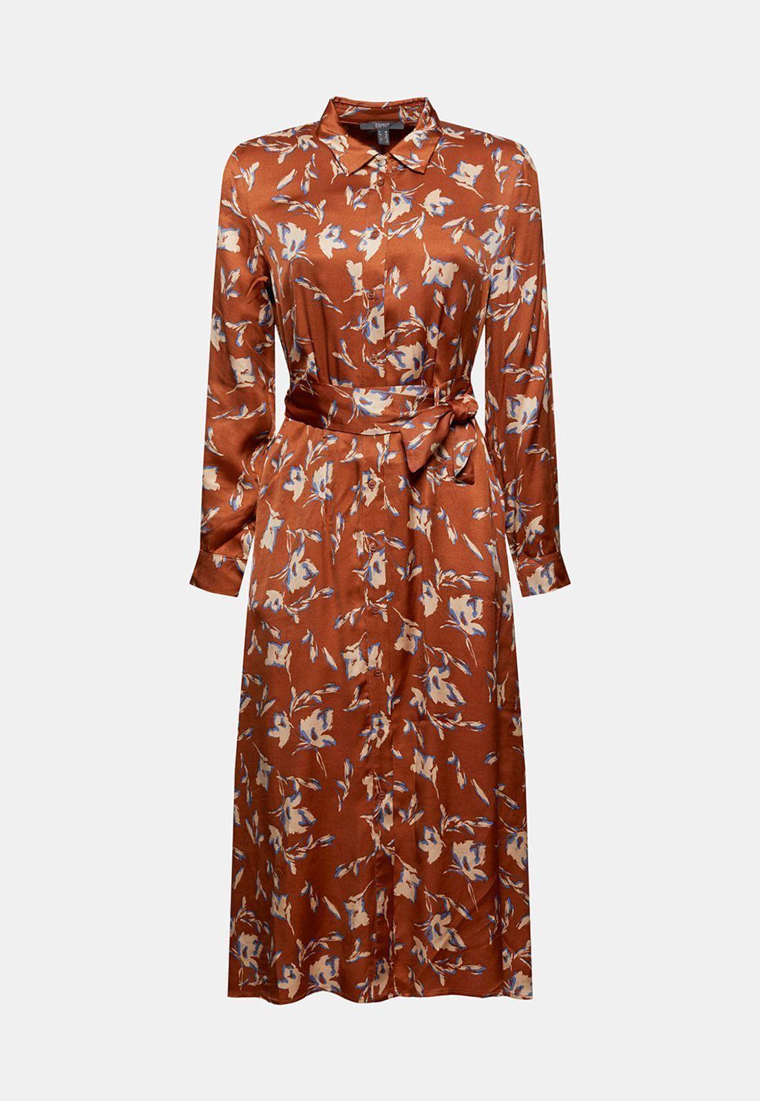 Vestido Midi Manga Larga Estampado Esprit-3