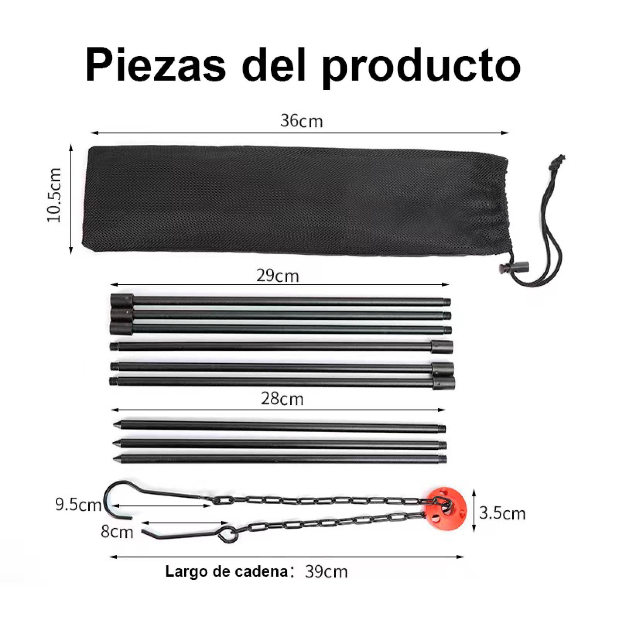 Trípode de camping con gancho para fogatas - Portátil-3
