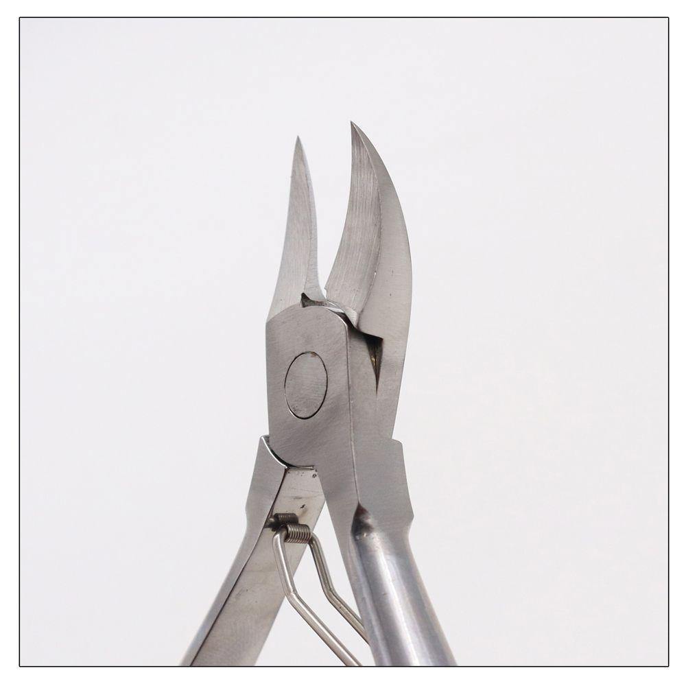 Alicate corta uñas curvo podología pies 10cm profe-3