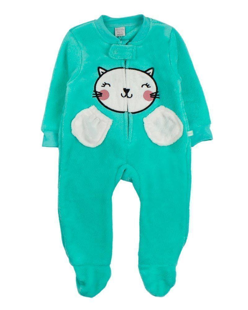 Pijama Bebé Niña Enterito Térmico Kitten Ficcus-0