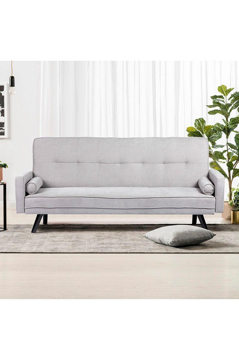 Sofá Cama 92x55x206 cm Gris-1