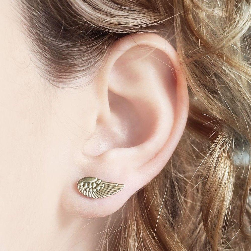 Aros Alas Lámina Enchapado Oro 18K-2
