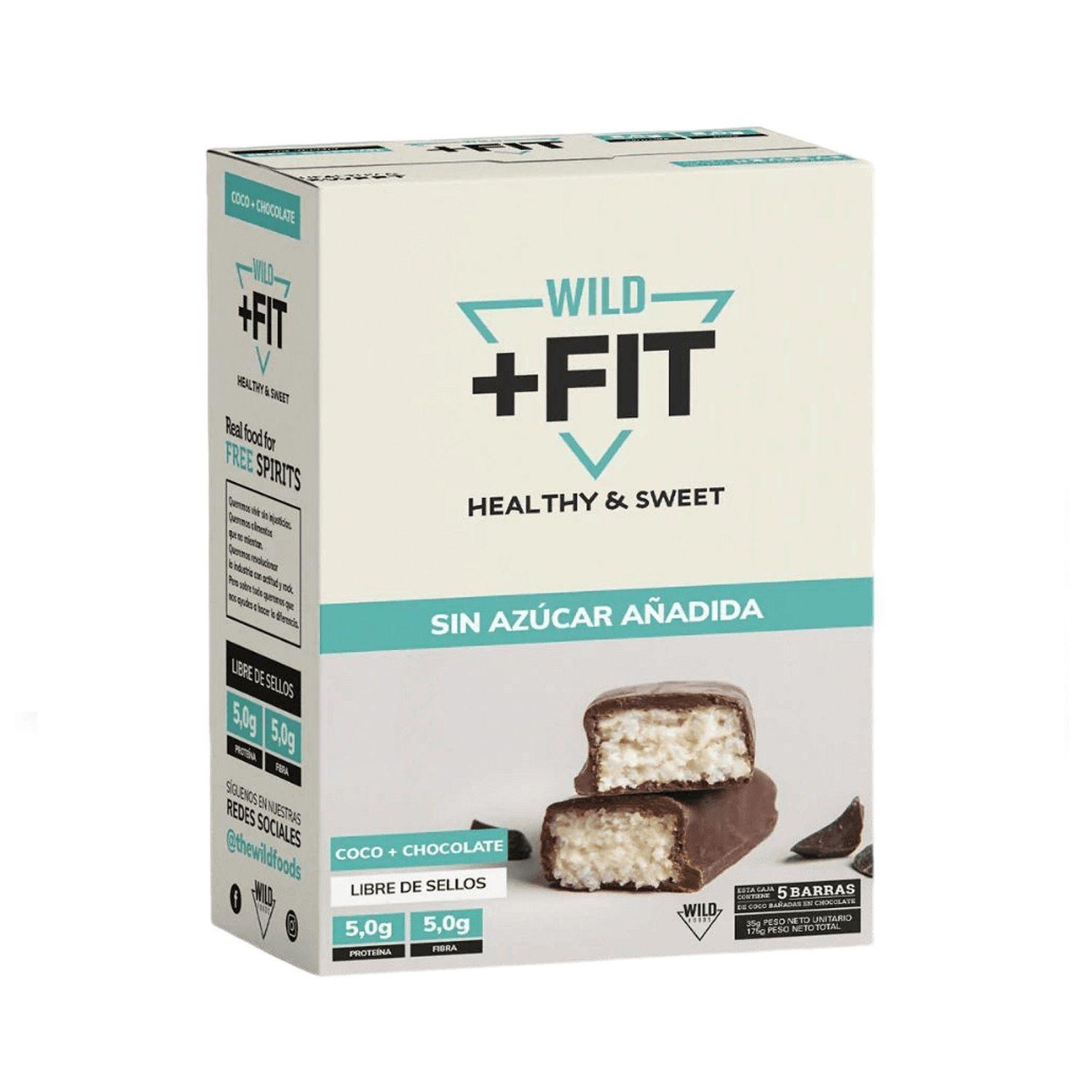 Wild Fit 5 Uni Coco+ Chocolate 5g Barras Proteína-0