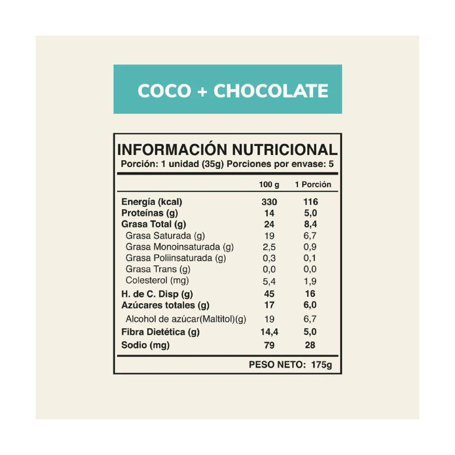 Wild Fit 5 Uni Coco+ Chocolate 5g Barras Proteína-2
