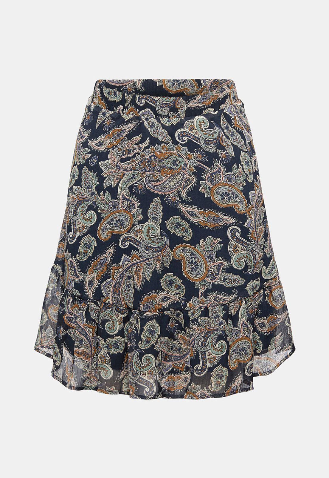 Minifalda Con Estampado Paisley Esprit-3