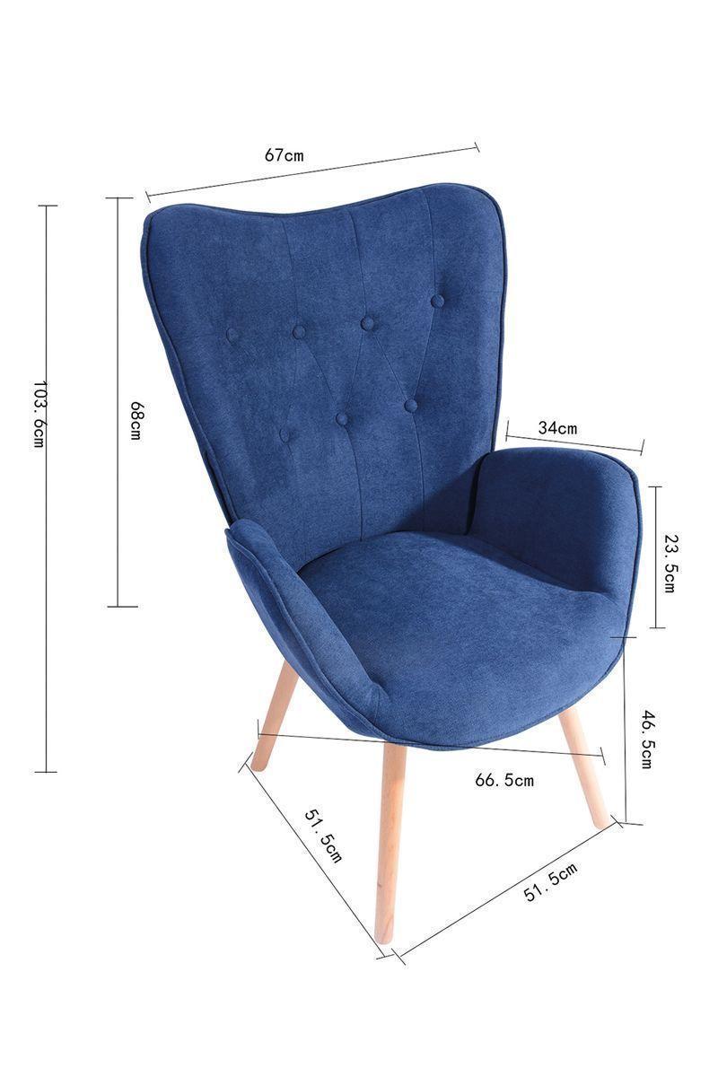 Sitial Kas Acolchado Apoyabrazos Azul-2