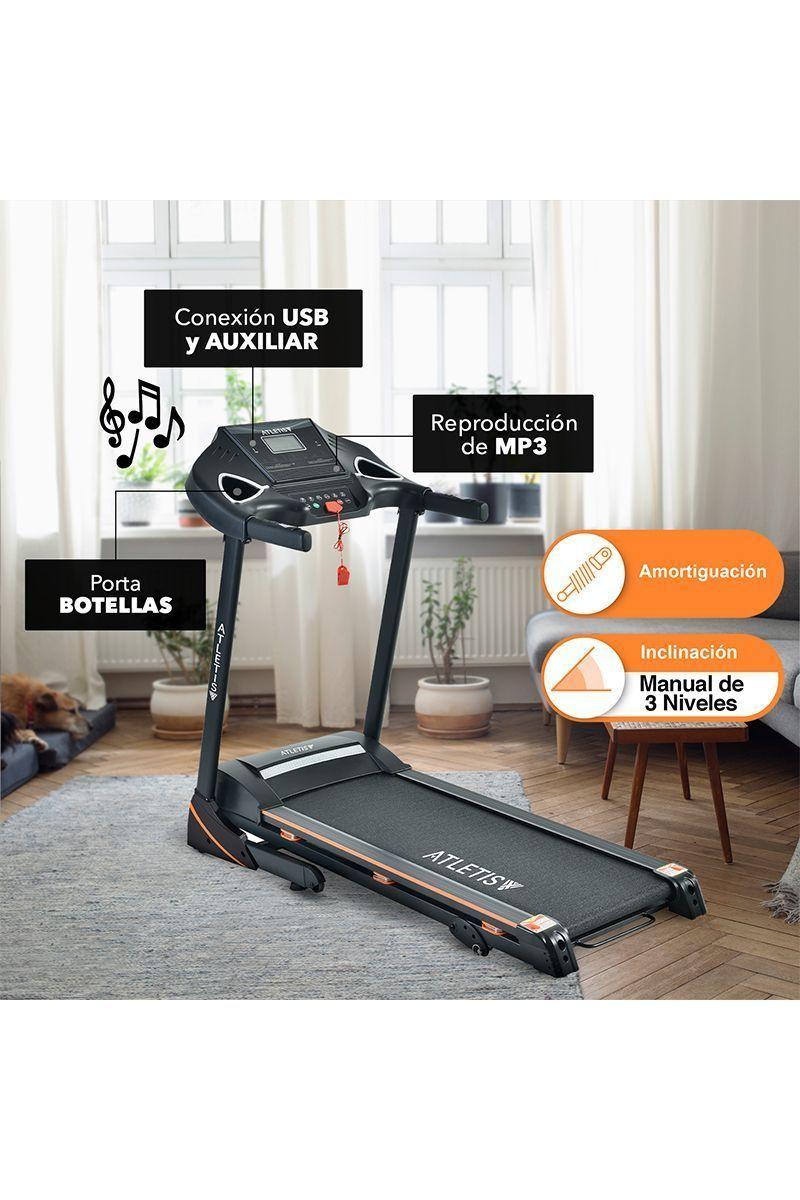 Trotadora Atletis Fit B8215 MP3 USB Negro-4