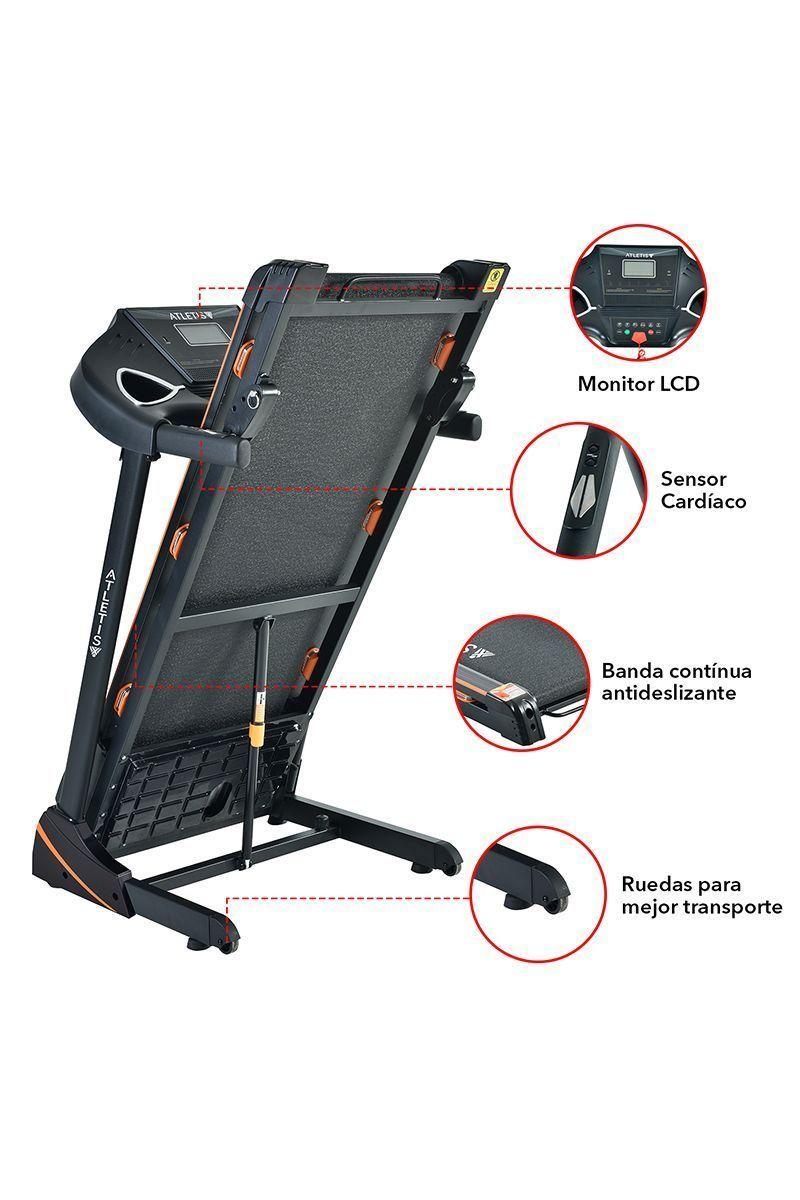 Trotadora Atletis Fit B8215 MP3 USB Negro-3
