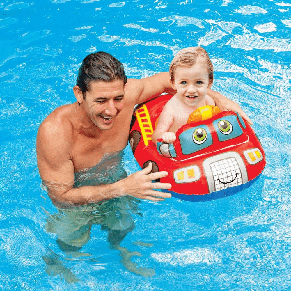 Flotador Inflable Bebé Camión Bomberos Capac 15 Kg-1