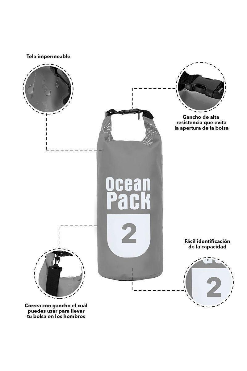 Bolsa Impermeable 2L Outdoor Rafting Trekking Gris-3