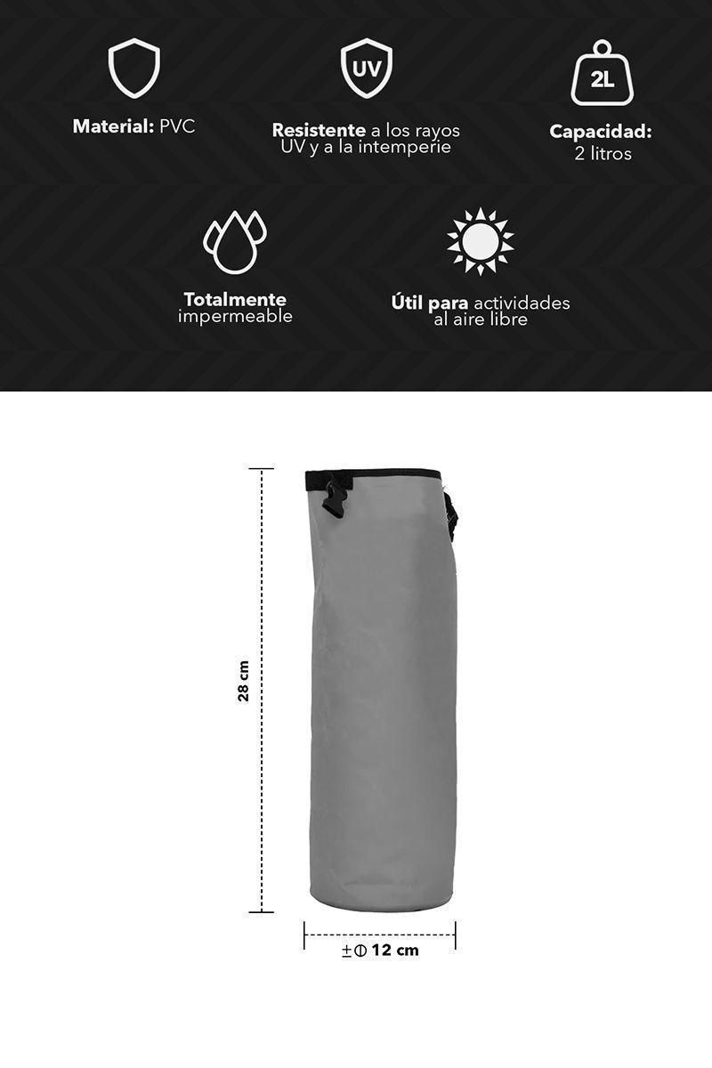 Bolsa Impermeable 2L Outdoor Rafting Trekking Gris-2