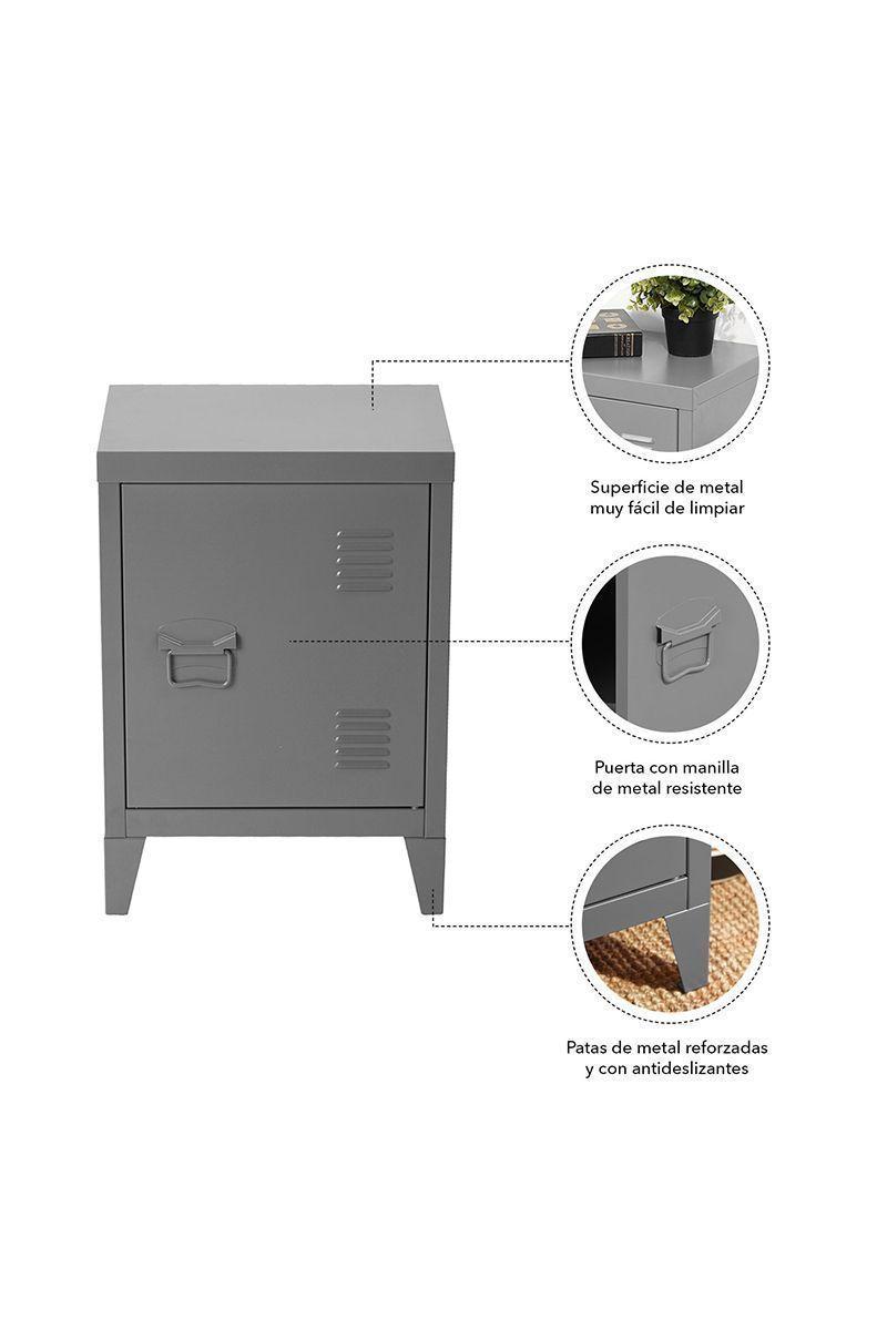Velador Locker II Gris-4