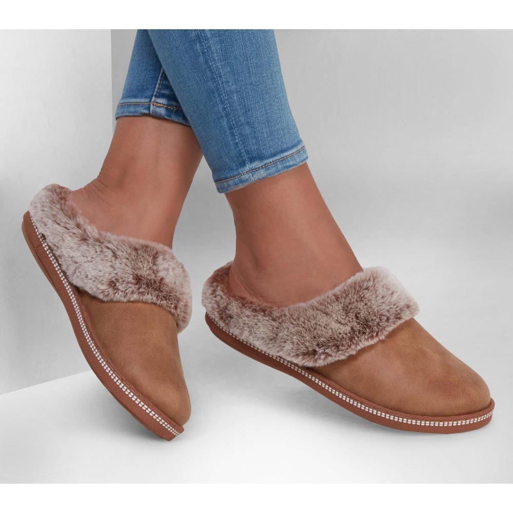 Pantufla Mujer Cozy Campfire Café Skechers-1