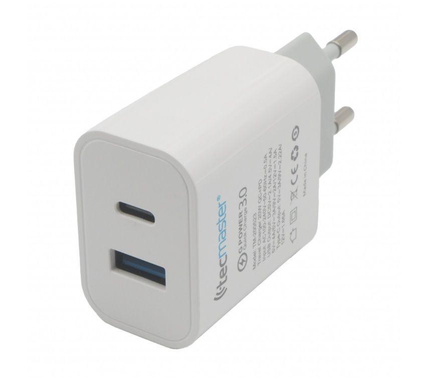 Cargador para celular Dual Usb Tipo C Y Tipo A 20w-0