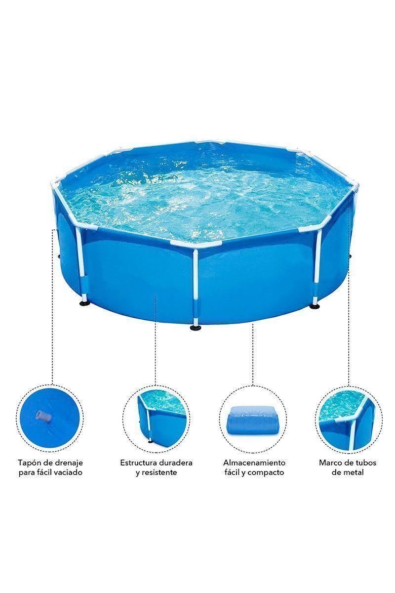 Piscina Redonda Estructura Acero 6.125L 360x76cm-3