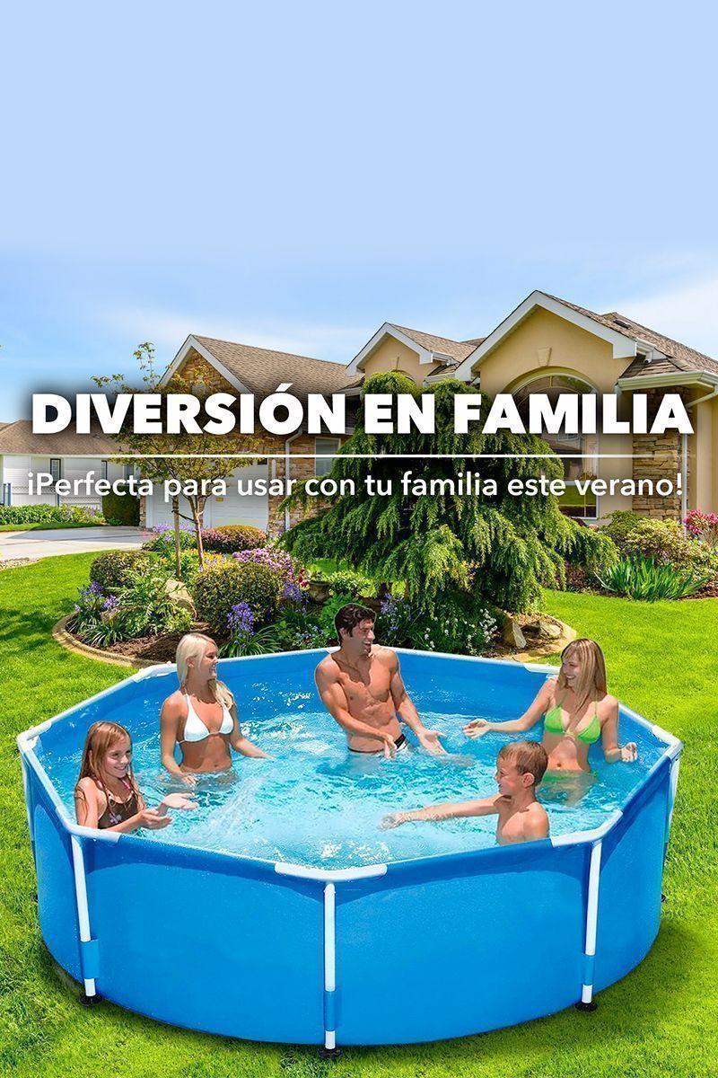 Piscina Redonda Estructura Acero 6.125L 360x76cm-4