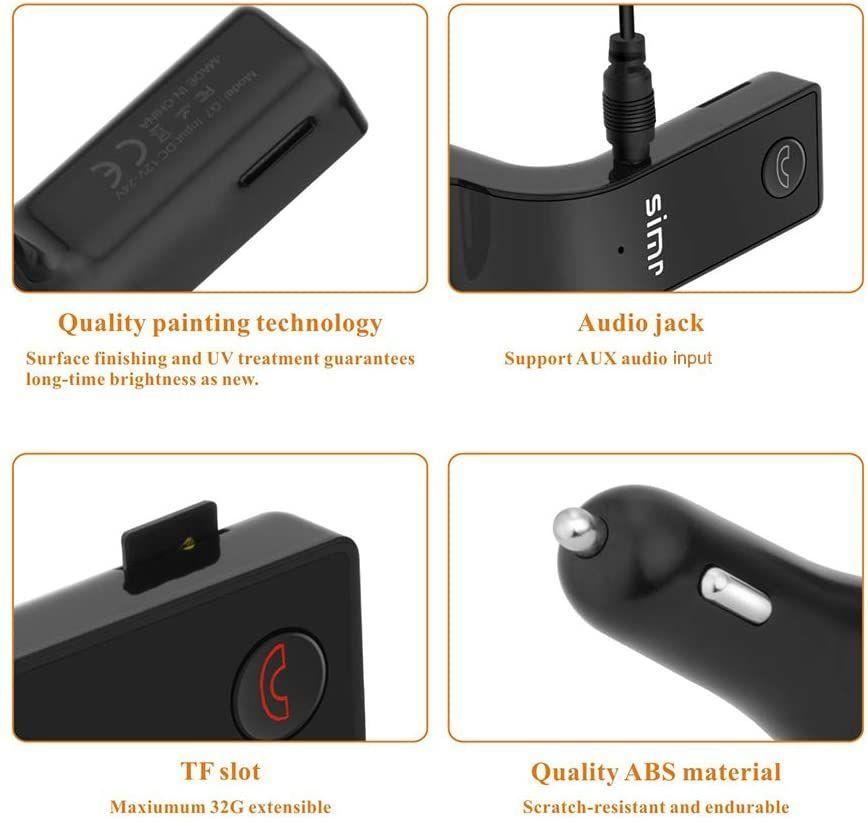 RECEPTOR TRANSMISOR FM BLUETOOTH TRANSMITE DE TU CEL AL AUTO AA22-2