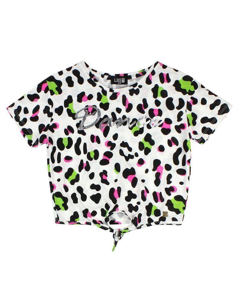 Polera Teens Niña Animal Print Neon Party Like it-0