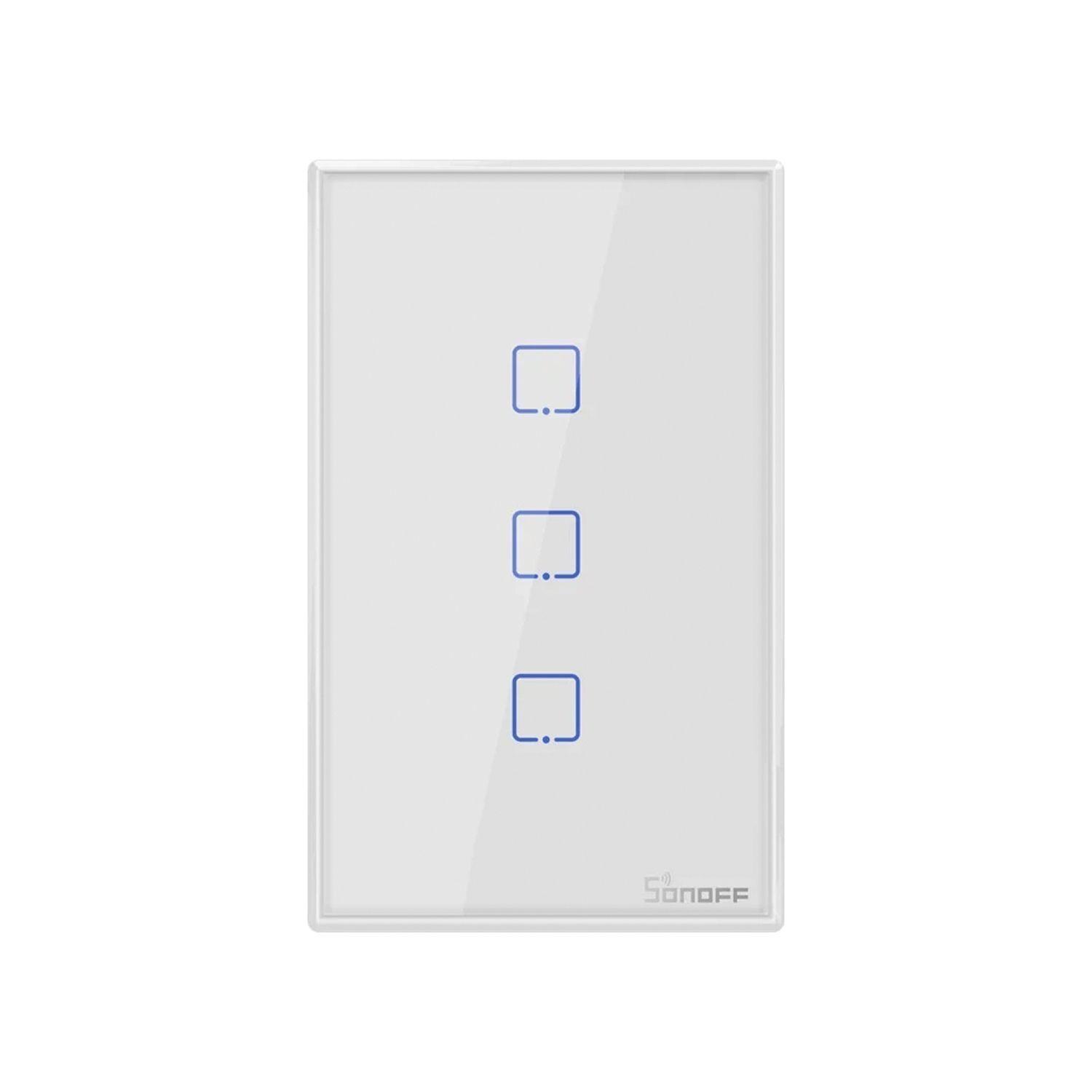 Interruptor Smart 3 Canales Blanco WiFi + RF T2US3C Sonoff-0