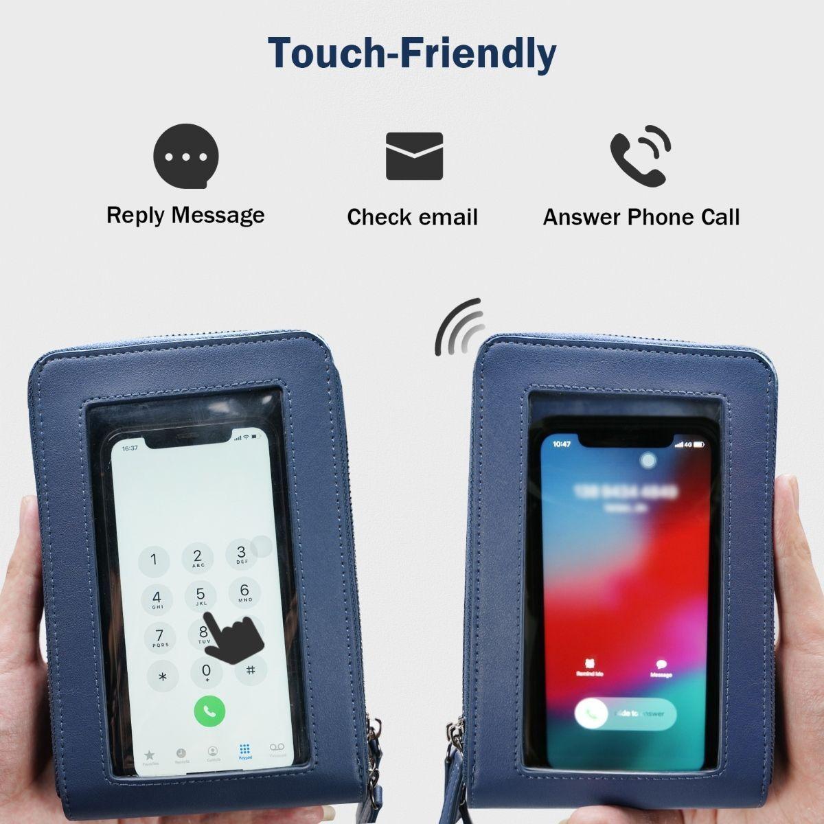 Ecosusi Bandolera Para Celular Con Cartera Desmontable - Azul-1