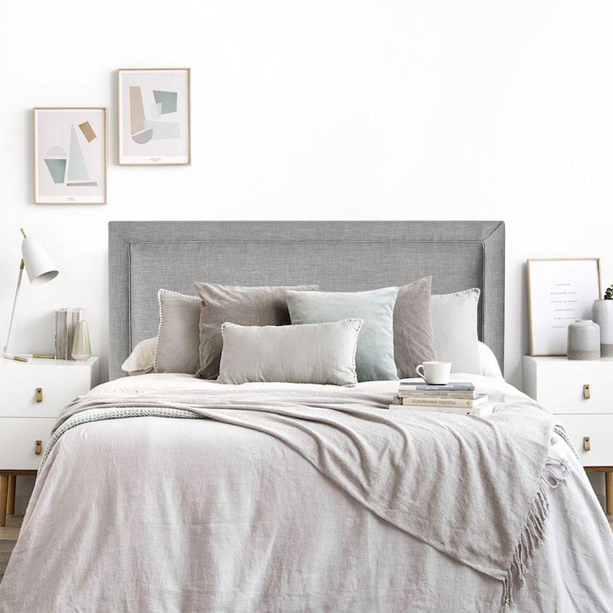 Respaldo Flat Frame Vivo Lino Gris Plata - SK-2