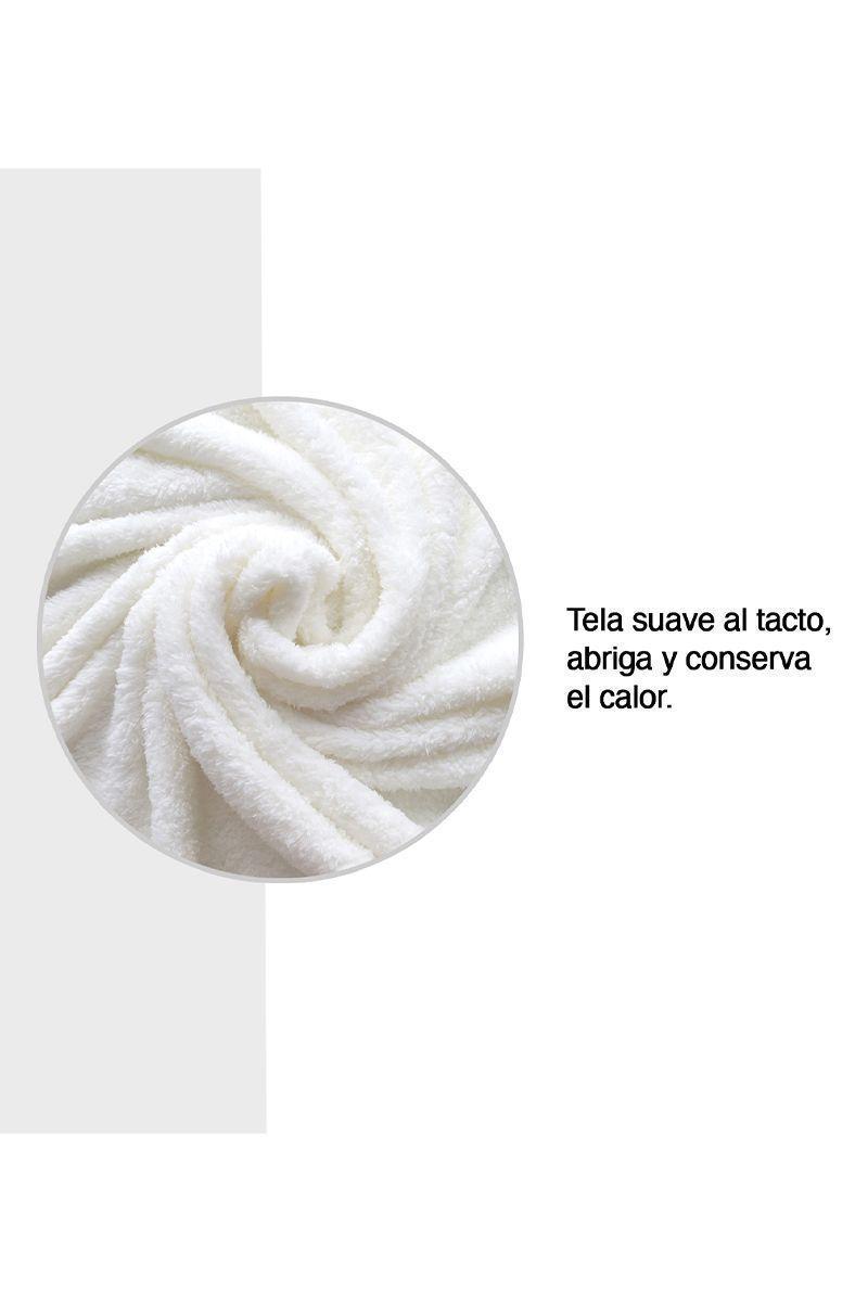 Manta Sherpa 125x150 cm Marfil-3